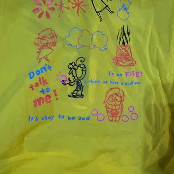 Disney Parks Pixar “Inside Out’ Windbreaker Yellow Size Adult - Picture 8 of 10